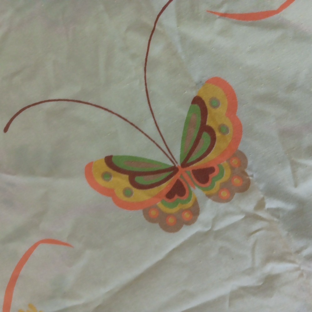 4 VTG Cannon‎ Gold Lable Pillowcases KING Butterfly STANDARD Butter Yellow Boho - Picture 4 of 7
